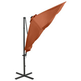 Vidaxl Parasol flottant avec poteau et éclairage LED Couleur en terre cuite de 300 cm
