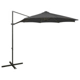 Vidaxl Parasol flottant avec poteau et éclairage LED Couleur anthracite de 300 cm
