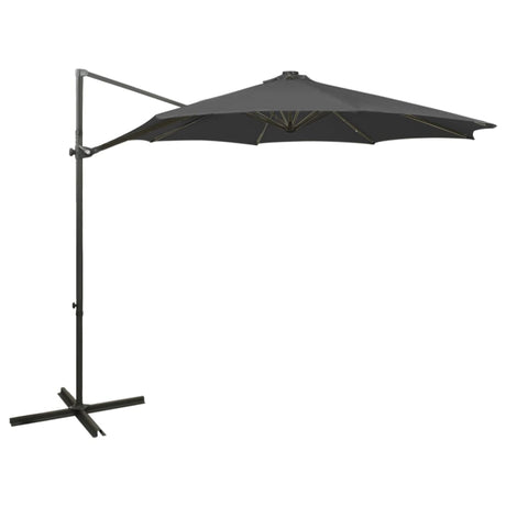 Vidaxl Parasol flottant avec poteau et éclairage LED Couleur anthracite de 300 cm