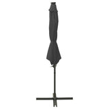 Vidaxl Parasol flottant avec poteau et éclairage LED Couleur anthracite de 300 cm