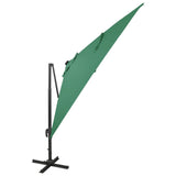 Vidaxl schwëmmt Paragolsol mat Pole a LED LED 300 cm gréng