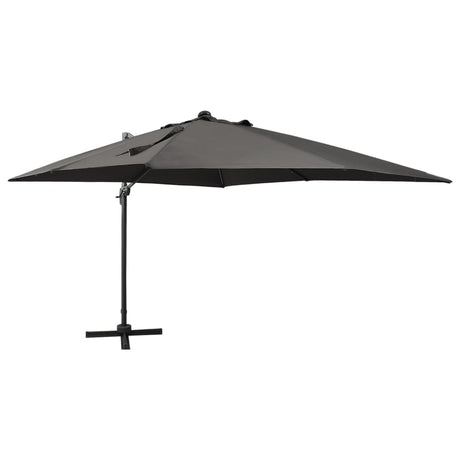 Vidaxl Parasol flottant avec poteau et éclairage LED Couleur anthracite de 300 cm