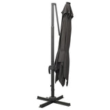 Vidaxl Parasol flottant avec poteau et éclairage LED Couleur anthracite de 300 cm