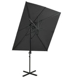 Vidaxl Parasol flottant avec un double toit 250x250 cm anthracite -colored