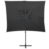 Vidaxl Parasol flottant avec un double toit 250x250 cm anthracite -colored
