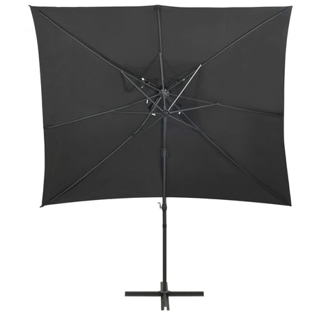Vidaxl Parasol flottant avec un double toit 250x250 cm anthracite -colored