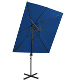 Vidaxl Floating parasol with double roof 250x250 cm azure blue