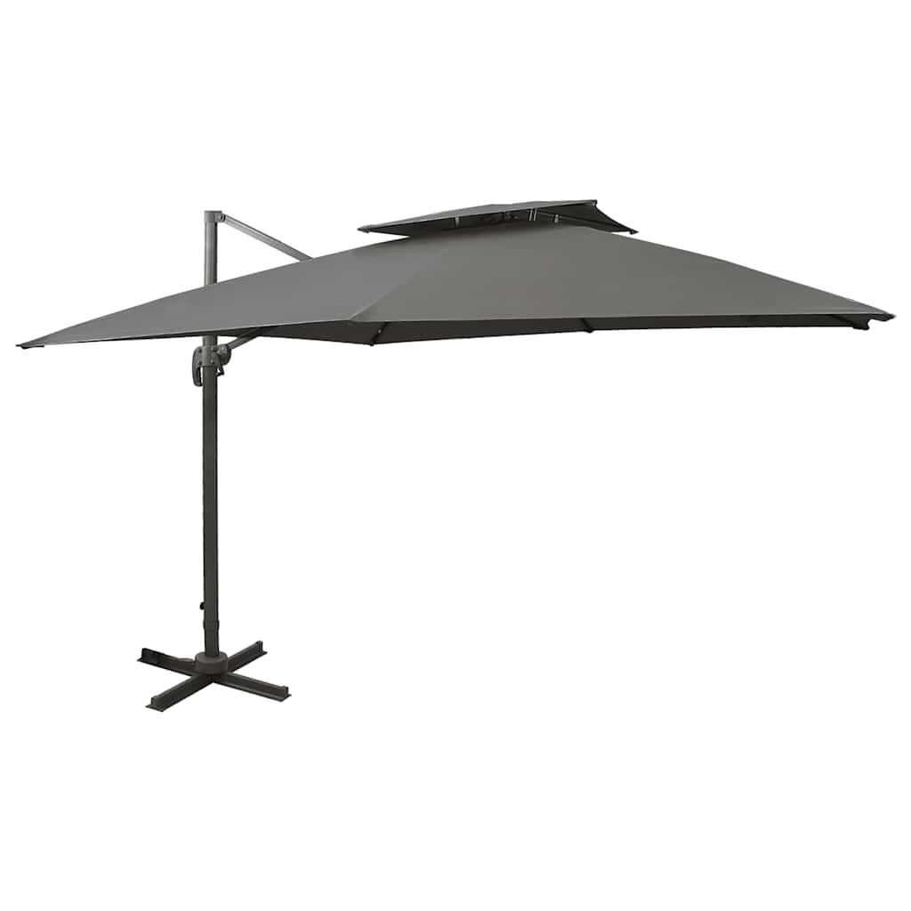 Vidaxx parasol flottant à double toit 300x300 cm anthracite