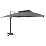 Vidaxx parasol flottant à double toit 300x300 cm anthracite