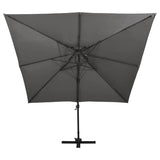 Vidaxx parasol flottant à double toit 300x300 cm anthracite