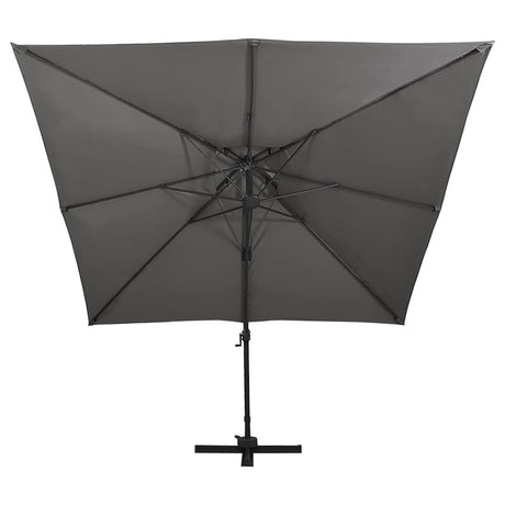 Vidaxx parasol flottant à double toit 300x300 cm anthracite