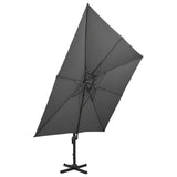 Vidaxl zweefparasol met dubbel dak 300x300 cm antracietkleurig