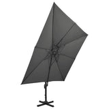 Vidaxx parasol flottant à double toit 300x300 cm anthracite
