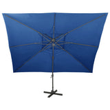 Parasol flottant vidaxl avec toit double 400x300 cm bleu azure