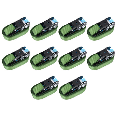 Sangles de tension Vidaxl 10 pcs 800 puis 6 m vert