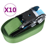 Sangles de tension Vidaxl 10 pcs 800 puis 6 m vert