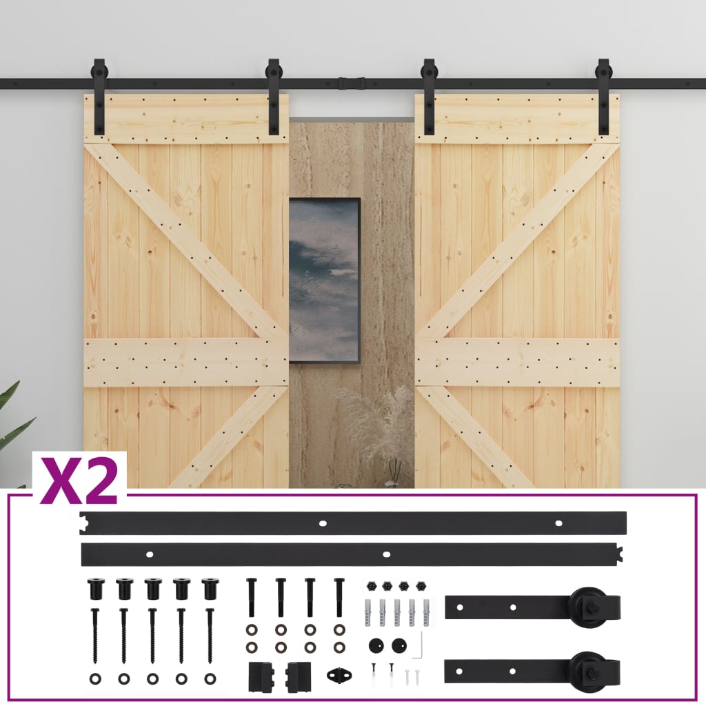 Vidaxl Porte coulissante avec pâte à pâte 80x210 cm