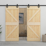 Puerta corredera de Vidaxl con masa 100x210 cm de pino sólido