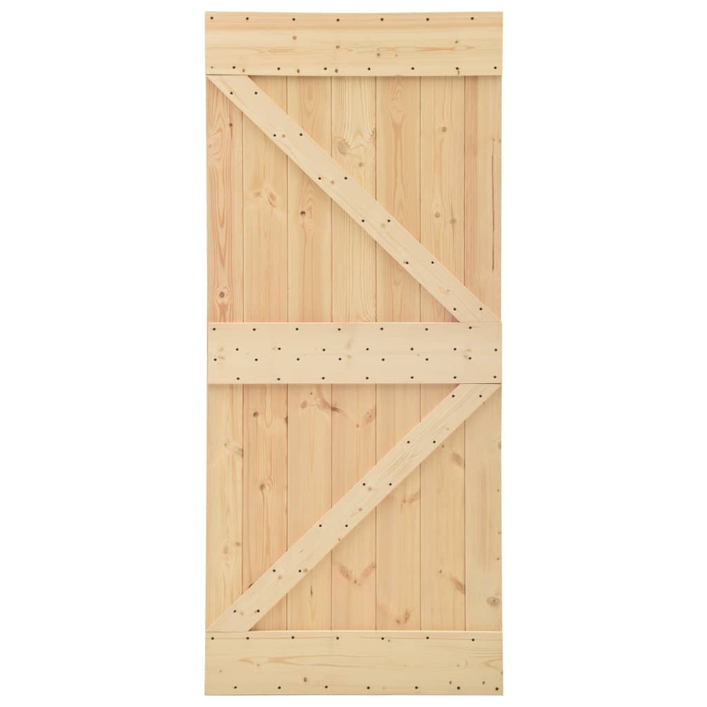 Puerta corredera de Vidaxl con masa 100x210 cm de pino sólido