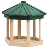 Vidaxl Bird Feed Octagonal 33x30 cm Solid Pinewood