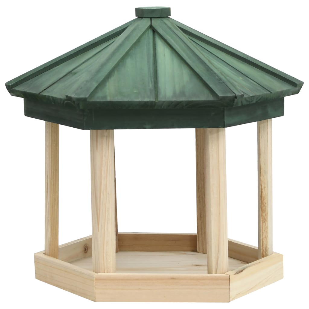 Vidaxl Bird Feed Octagonal 33x30 cm Solid Pinewood