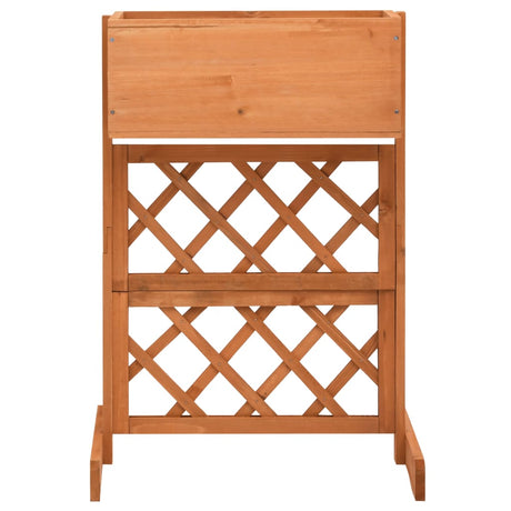 Vidaxl latwerkplantenbak 45x30x74 cm en pin solide orange