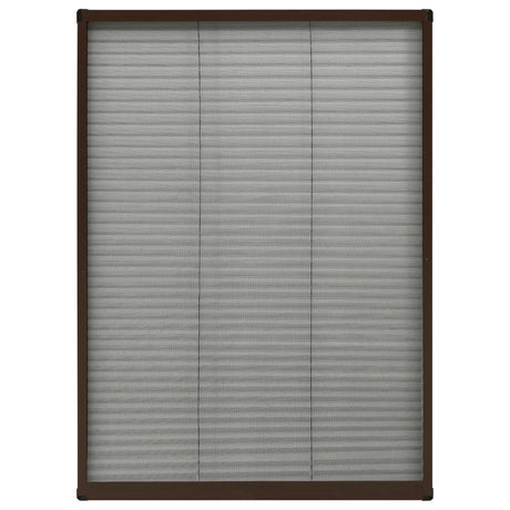 Vidaxl Fenêtre Plissé 80x120 cm en aluminium brun