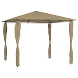 Vidaxl arbor with pole covers 160 g m² 3x3x2.6 m taupe