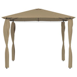 Vidaxl arbor with pole covers 160 g m² 3x3x2.6 m taupe