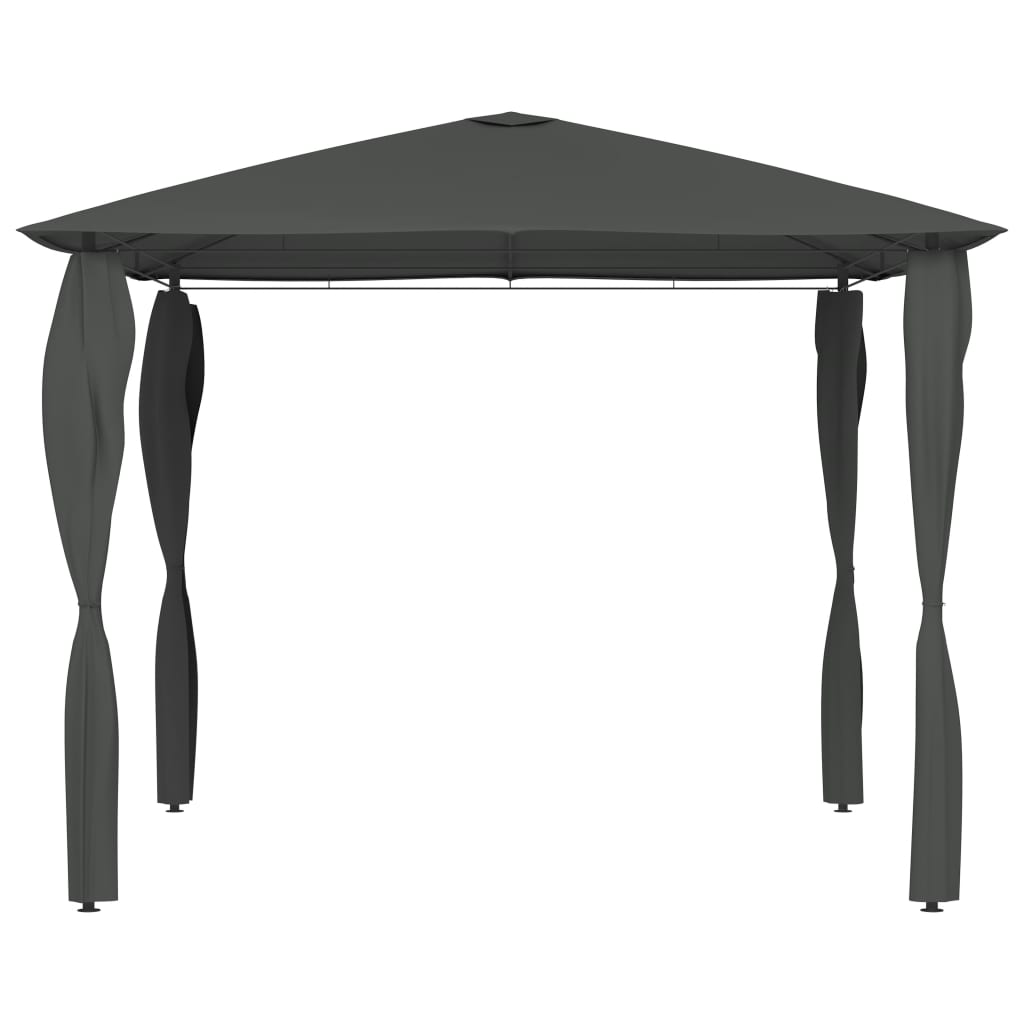 Arbor vidaxl avec couvercles de poteau 160 g m² 3x3x2,6 m de couleur anthracite