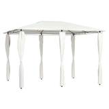 Vidaxl Arbor avec couvercles de poteau 160 g m² 3x4x2,6 m crème -colored