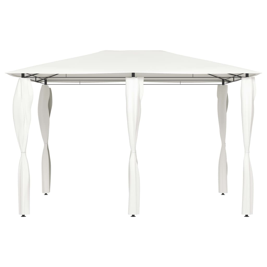 Vidaxl Arbor avec couvercles de poteau 160 g m² 3x4x2,6 m crème -colored