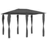 L'arbor vidaxl avec couvercles de poteau 160 g m² 3x4x2,6 m anthracite -colored