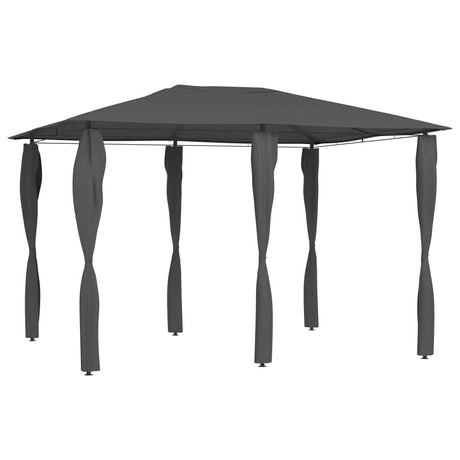 L'arbor vidaxl avec couvercles de poteau 160 g m² 3x4x2,6 m anthracite -colored
