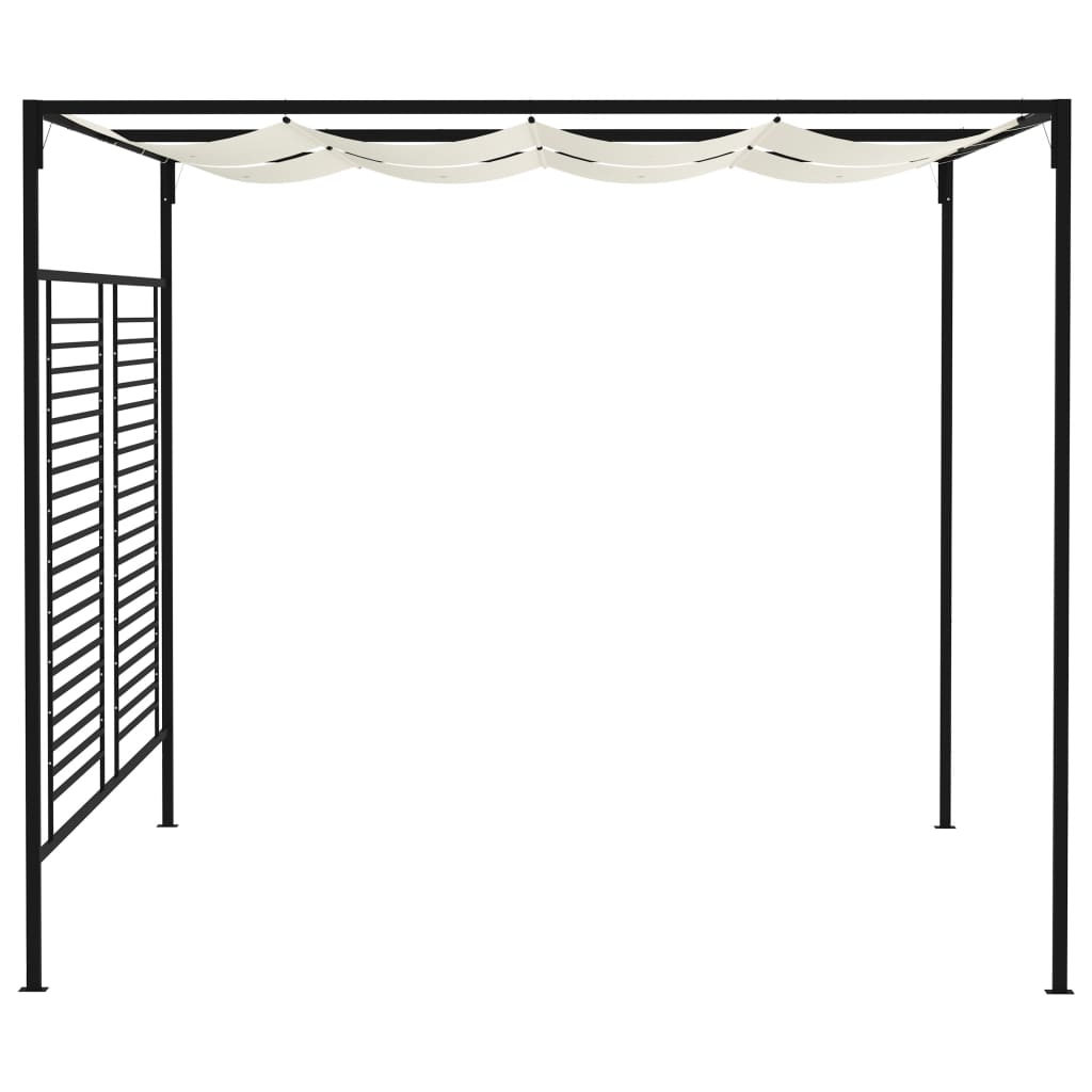 Arbor de Vidaxl con techo extensible 180 g m² 3x4x2.3 m crema