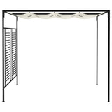 Vidaxl arbor with extendable roof 180 g m² 3x4x2.3 m cream -colored