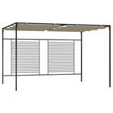 Vidaxl arbor with extendable roof 180 g m² 3x4x2.3 m taupe