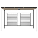 Vidaxl arbor med utvidbart tak 180 g m² 3x4x2.3 m taupe