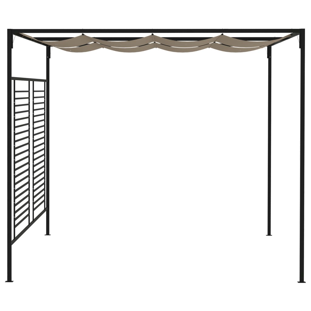 Vidaxl arbor with extendable roof 180 g m² 3x4x2.3 m taupe