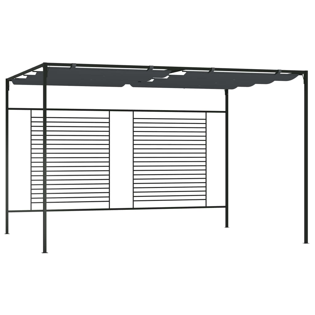 Vidaxl arbor with extendable roof 180 g m² 4x3x2.3 m anthracite -colored