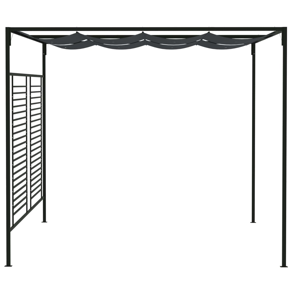 Vidaxl Arbor s rozšiřitelnou střechou 180 g m² 4x3x2,3 m Anthracite -Colored