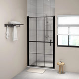 Porte de douche vidaxl 100x178 cm en verre durci noir