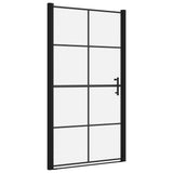 Vidaxl Porta della doccia 100x178 cm Black indurito