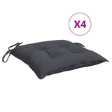 Coussins de chaise Vidaxl 4 pcs 40x40x7 cm Oxford tissu anthracite -colored