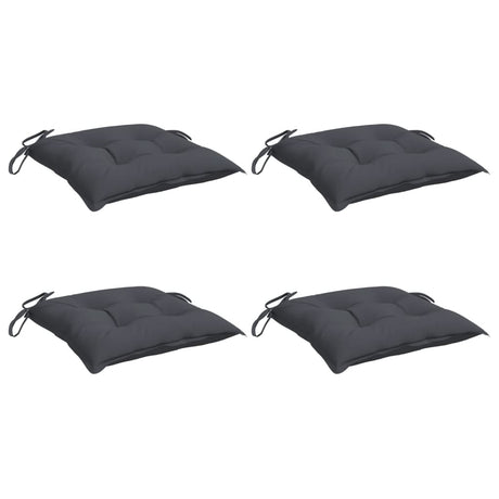 Coussins de chaise Vidaxl 4 pcs 40x40x7 cm Oxford tissu anthracite -colored
