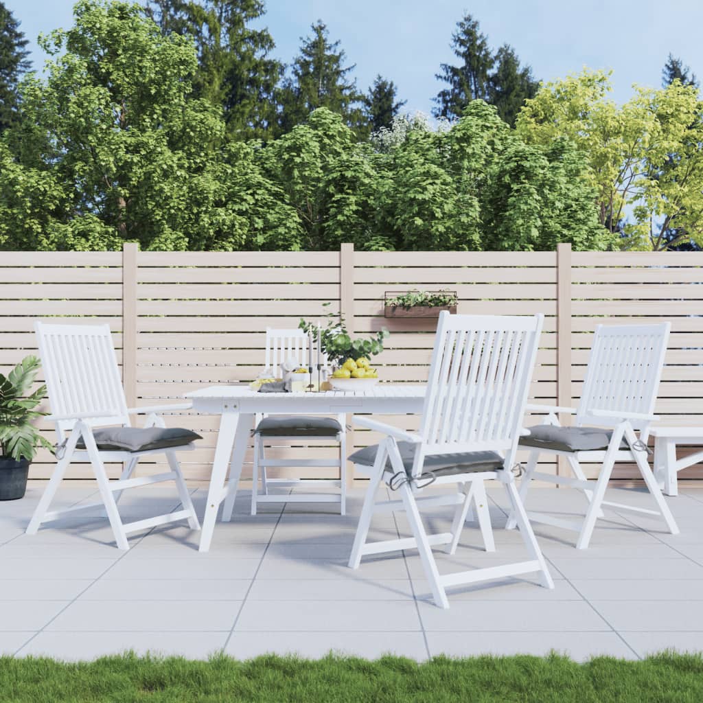 Coussins de chaise Vidaxl 4 pcs 40x40x7 cm Oxford tissu gris