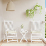 Coussins de chaise Vidaxl 2 PCS 40x40x7 cm Crèmewit