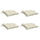 Coussins de chaise vidaxl 4 pcs 40x40x7 cm oxford tissu crèmewit
