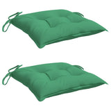 Coussins de chaise Vidaxl 2 ST 40x40x7 cm Oxford tissu vert