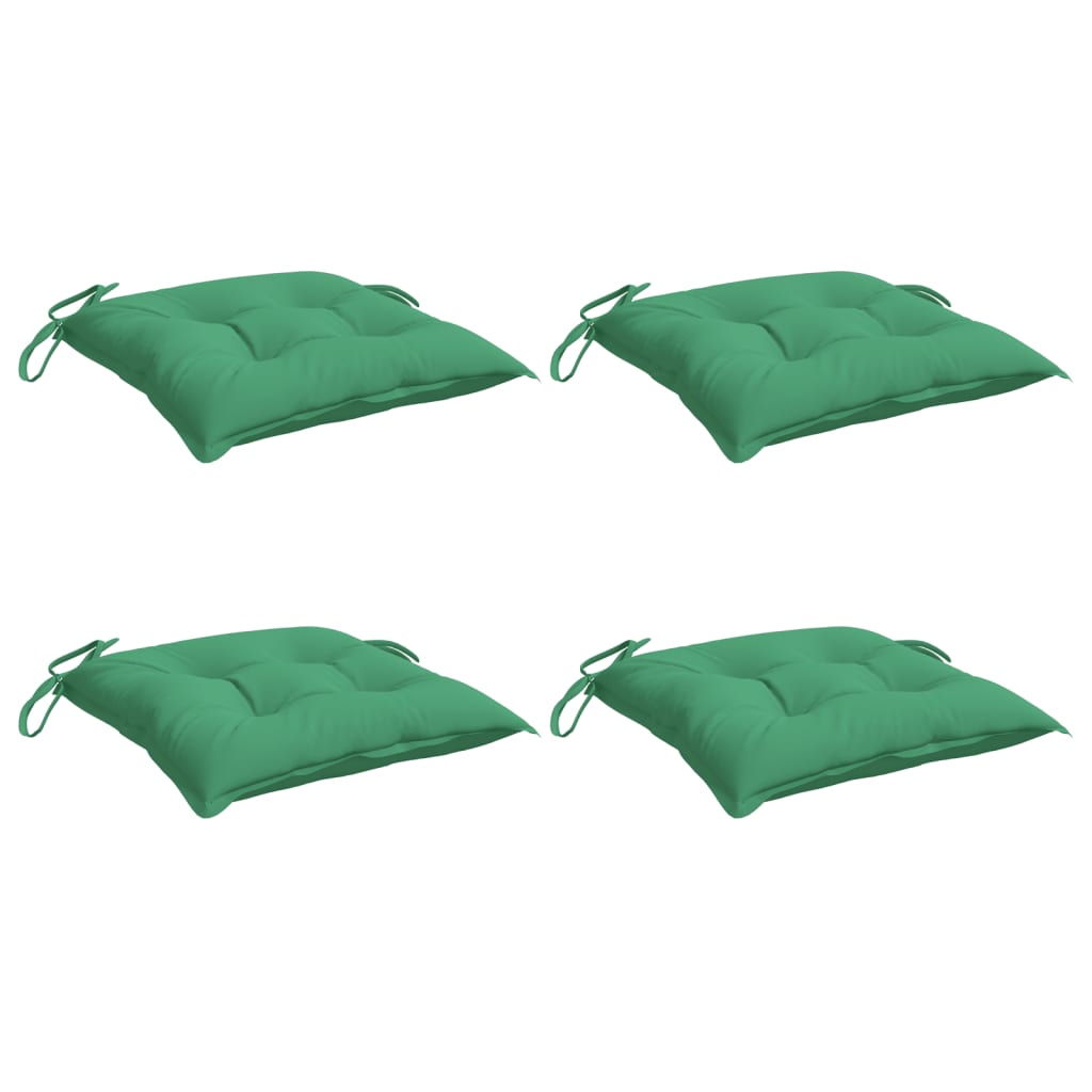 Cojines de silla Vidaxl 4 PCS 40x40x7 CM Oxford Fabric Green